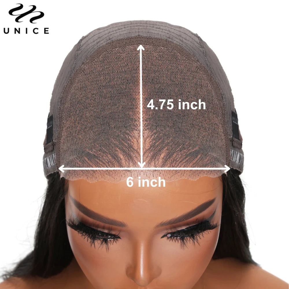 UNice Wear Go Glueless Wig Pre-cut 6x4.75 Lace Closure Wig Human Hair Lace Wigs Pre Plucked 13x4 Lace Front Wig for Women