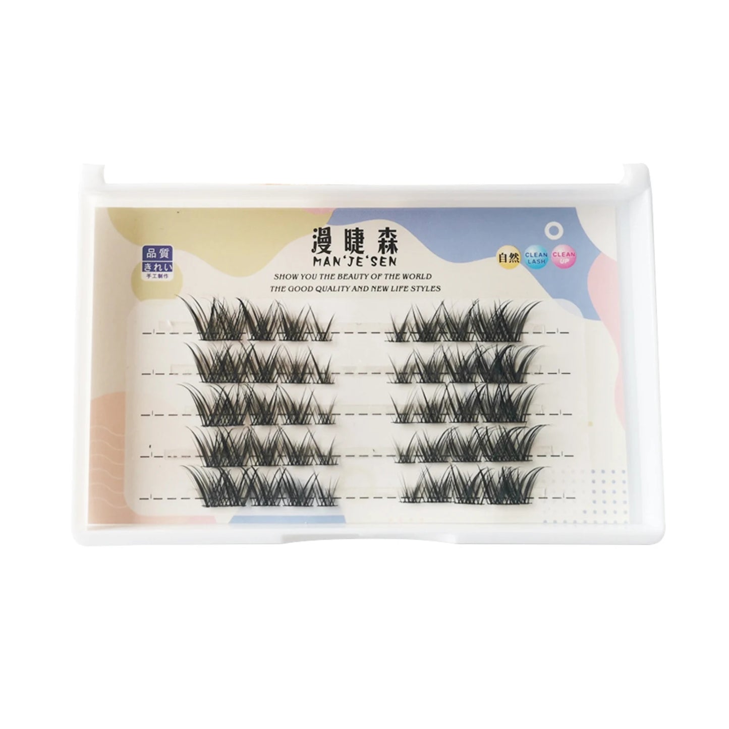 5 Row Manga Lashes False Eyelashes Bundle Eyelashes Clusters Fox Eye Natural Makeup Supplies