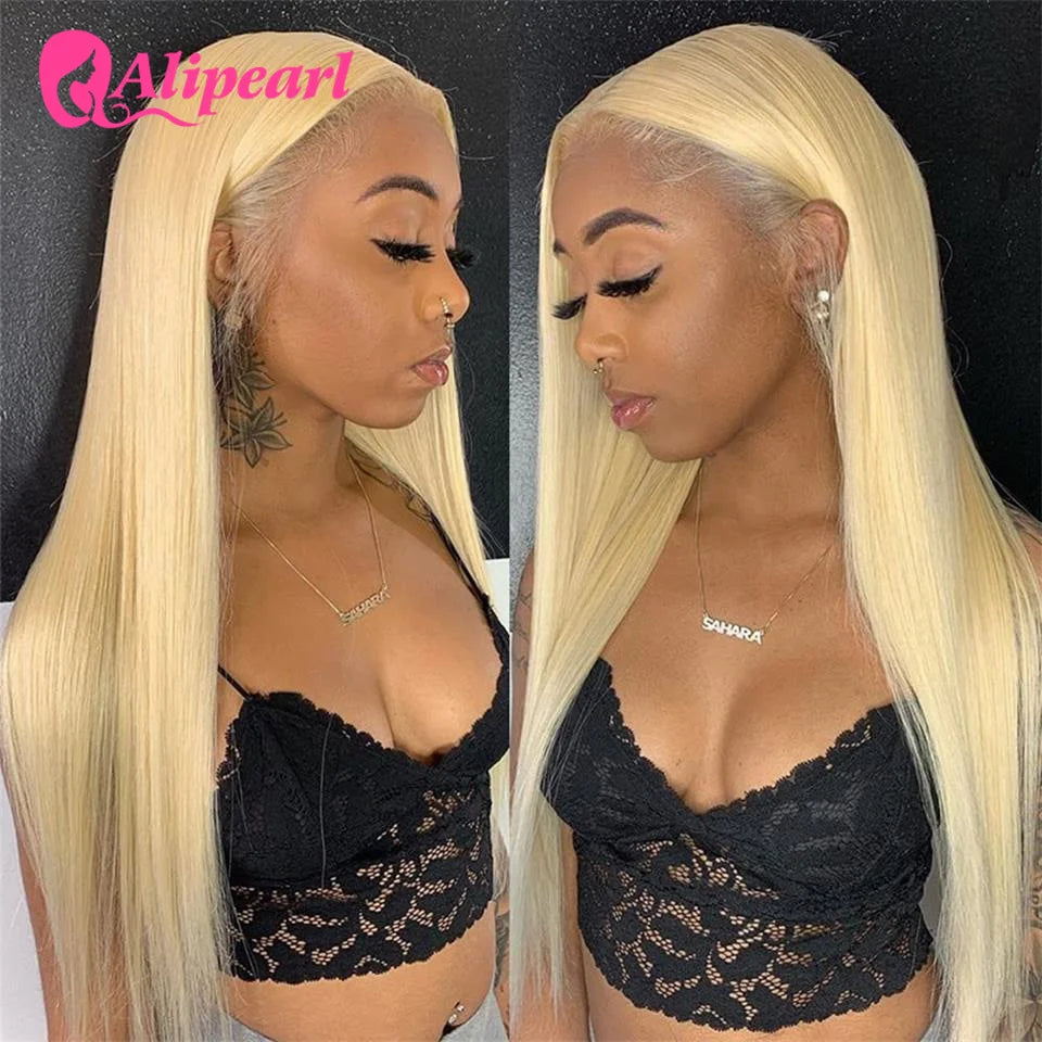 AliPearl 613 Blonde Human Hair Bundles 3 Bundles Deal Brazilian Hair Weave Human Hair Bundles for Black Women Double Strong Weft