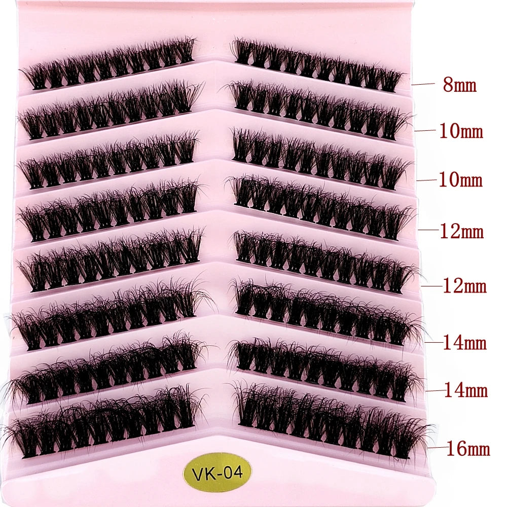 Individual Eyelash Clusters Russia Volume Mink Eyelash Extension Segmented False Lashes 8D fluffy Thick Bundle Makeup Cilias