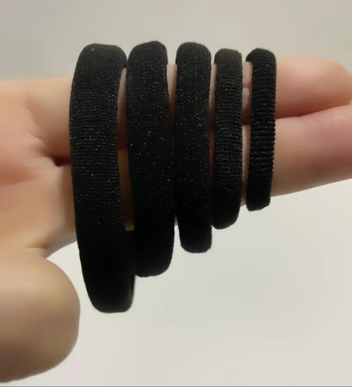 50pcs Cloth Black Hair Bands for Women Girls Hairband High Elastic Rubber Band Hair Ties Ponytail Holder Scrunchies Accessories