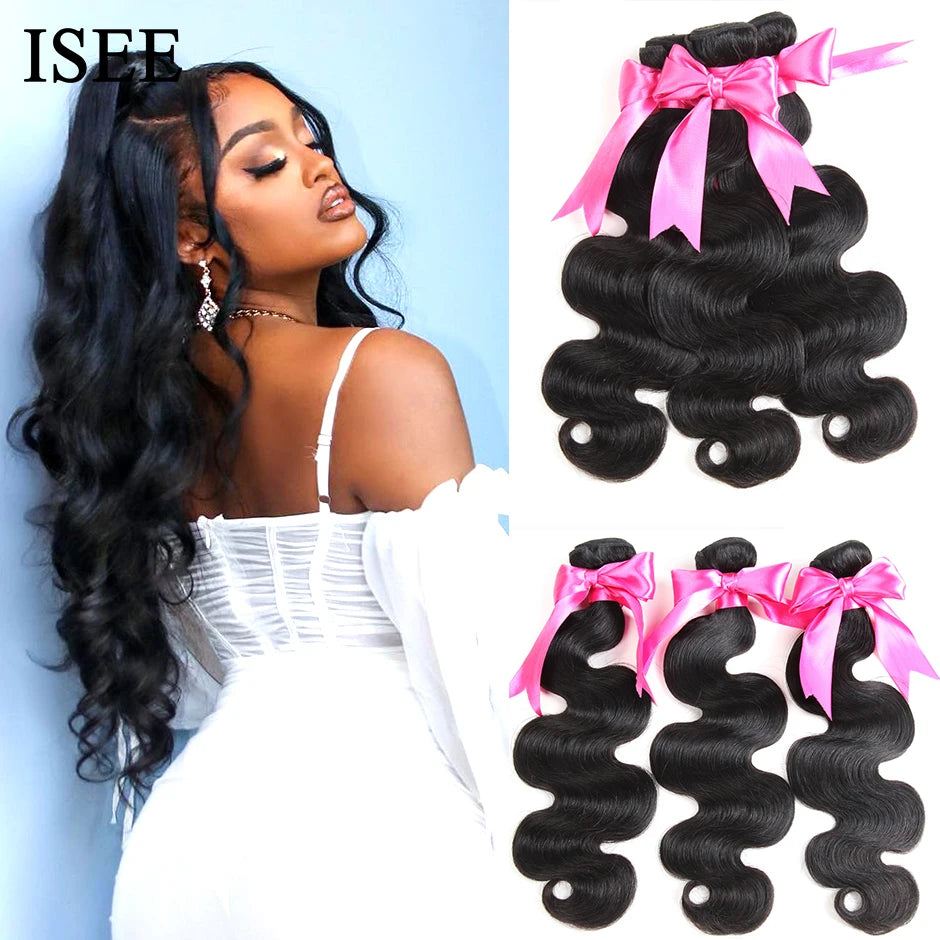 ISEE HAIR Malaysian Body Wave Lace Frontal Closure 13*4 Lace Frontal Remy Human Hair Weaves Ear To Ear Free Part With Baby Hair