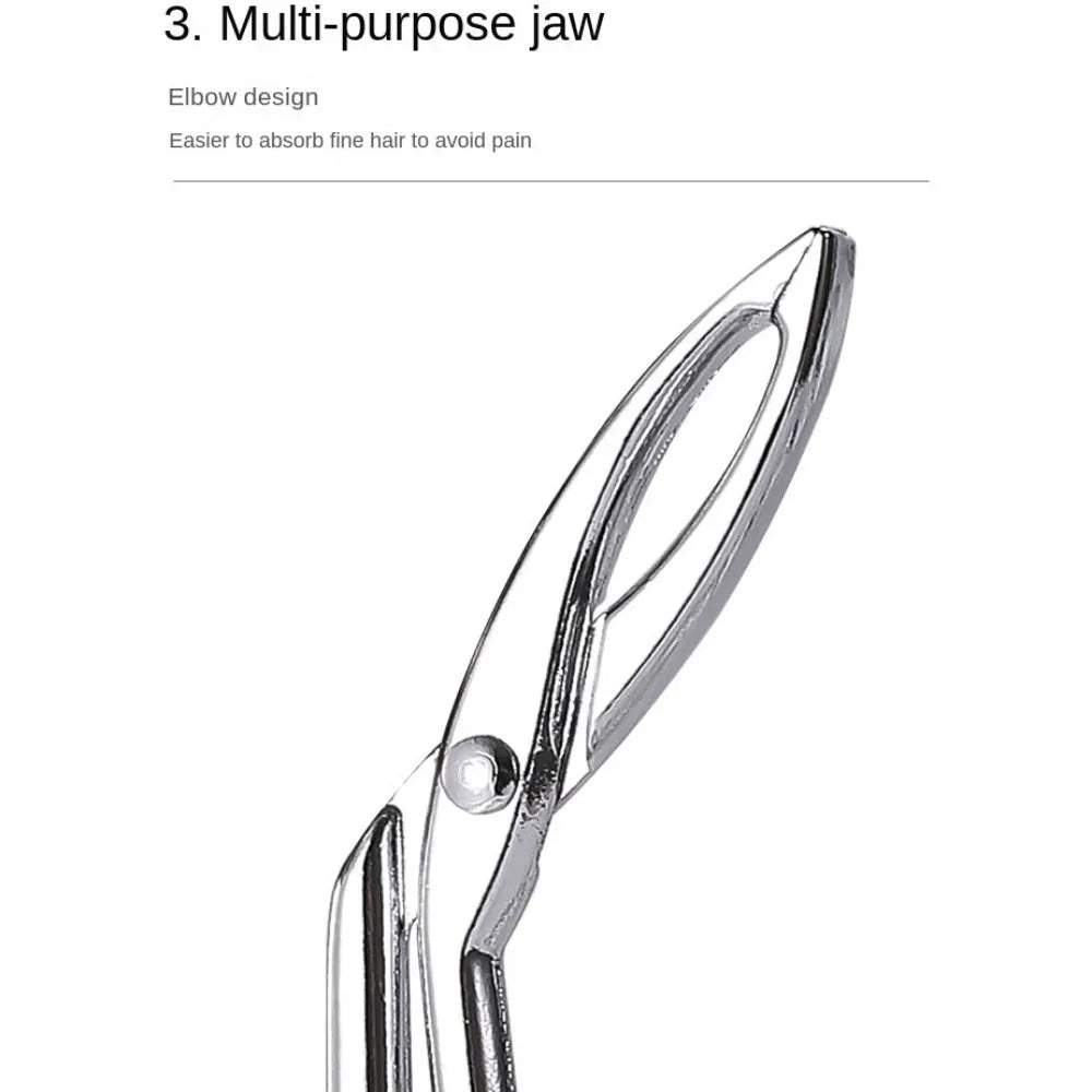 Stainless Steel Elbow Eyebrow Pliers Clip Scissors Tweezers Straight Pointed Professional Eyebrow Plucking Makeup Beauty Tools