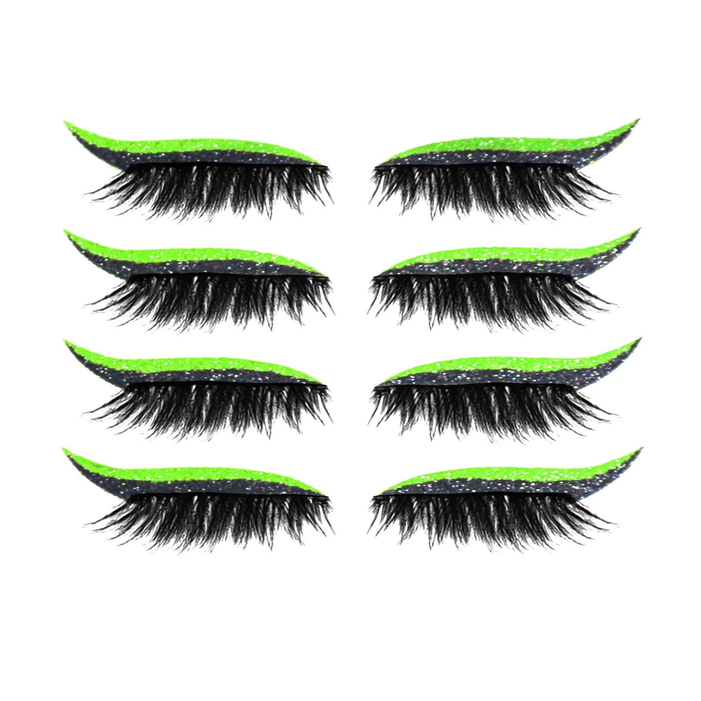 4 Pairs False Eyelashes Eyeliner Sticker Self-Adhesive Cat Eyes Strips Reusable Waterproof Shiny Eyeliner Stickers Makeup Tools