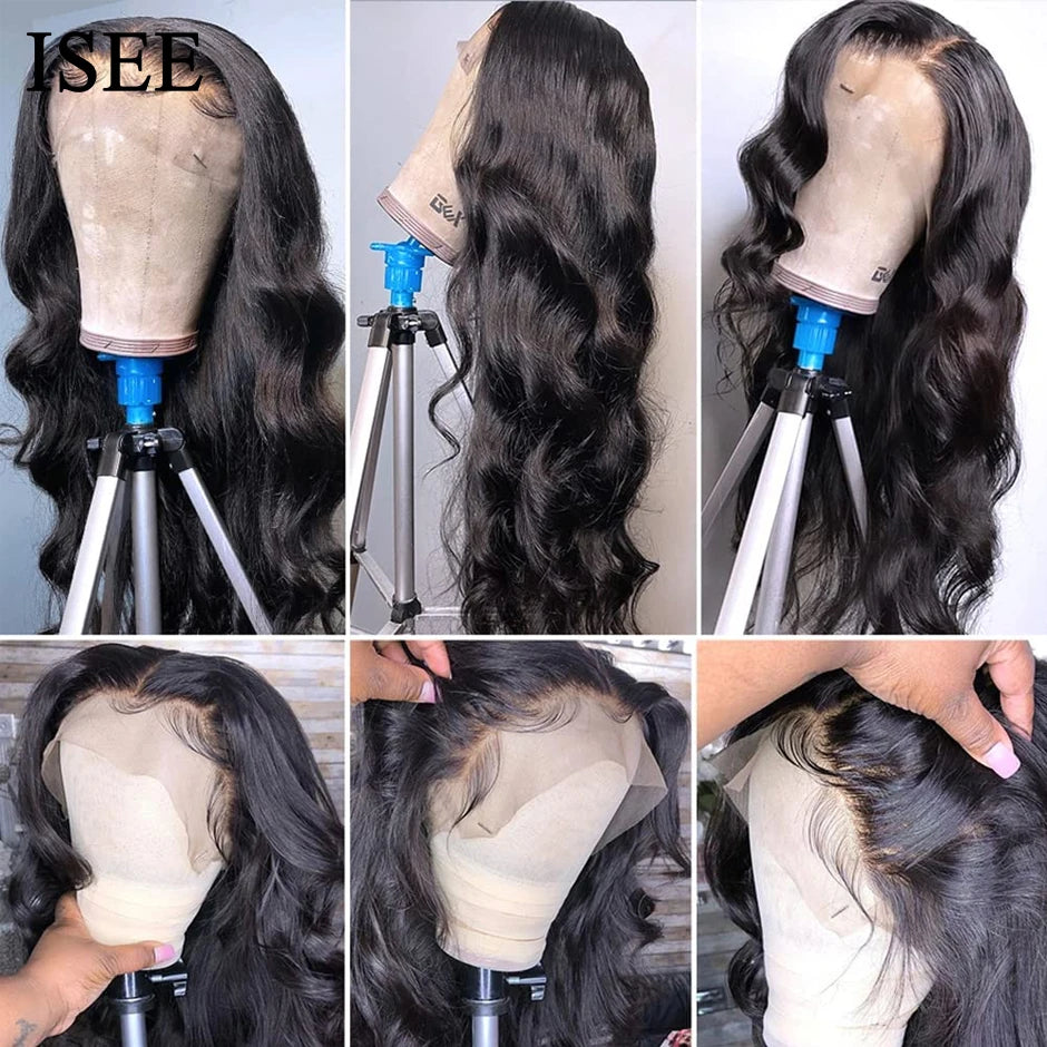 Peruvian Body Wave Lace Front Wig 4x4 Body Wave Lace Closure Wigs For Women Human Hair Wigs ISEE HAIR 13X4 Lace Frontal Wigs