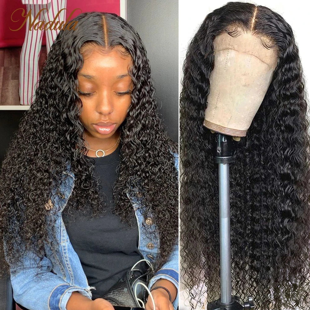 Nadula Curly Hair 13x4 Lace Front Wig 5x5 HD Lace Closure Wig Skin Melt Invisible Lace Pre Plucked With Babyhair 100% Human Hair