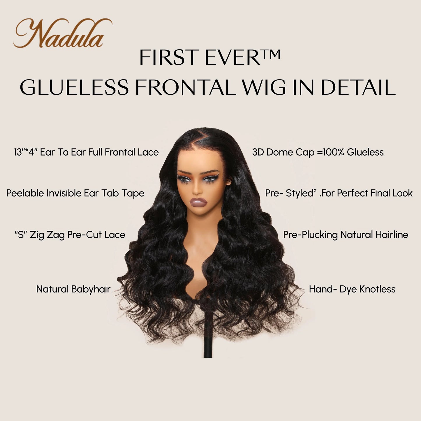 Nadula Hair First Ever Glueless 13x4 Frontal 33B Reddish Brown Curly Wig With Pre Cut Lace And Invisible Knots Pre Plucked Wig