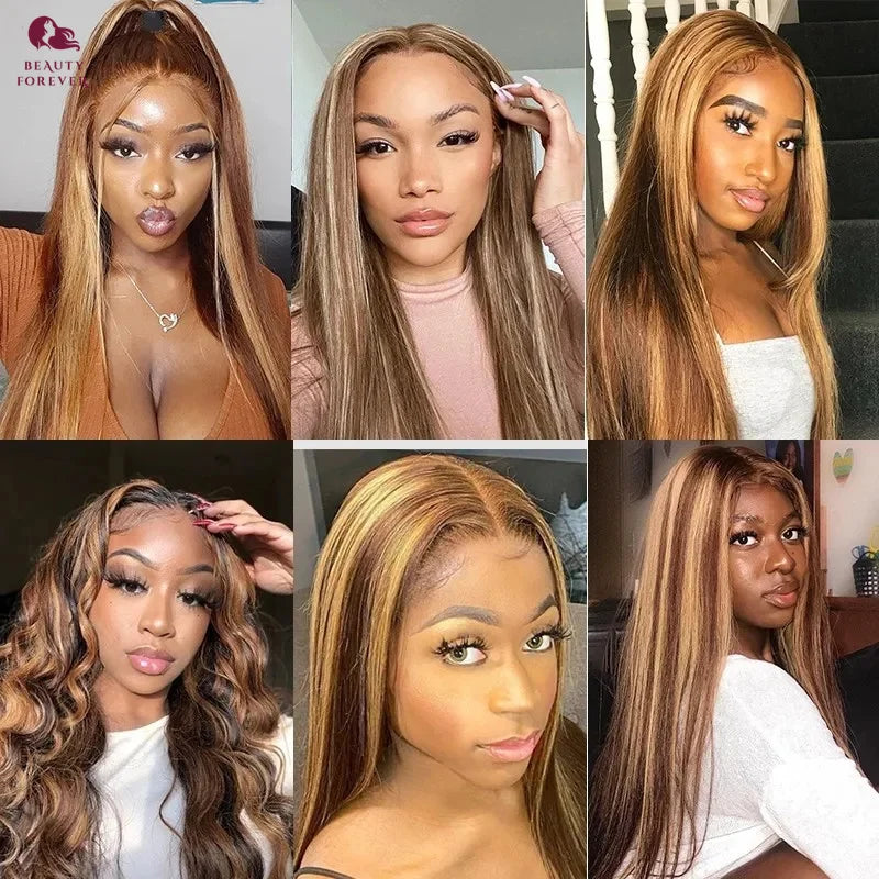 Honey Blonde 7x5 Bye Bye KNOTS Glueless PrePlucked Wear Go Lace Wig 6x4.75 Body Wave Brazilian Lace Front Human Hair Wig