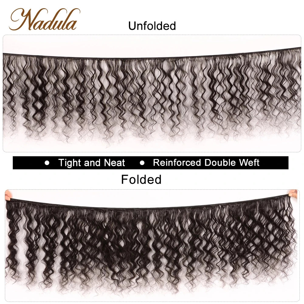 Nadula Hair Loose Deep Wave Bundles 12-26inch Brazilian Hair Weave Bundles 100% Human Hair 1/3/4 Bundles Remy Hair Natural Color