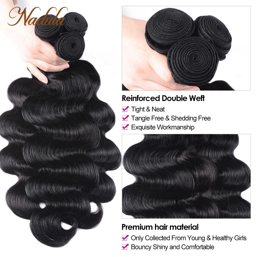 Nadula Hair Bundles Cheap Body Wave Peruvian Hair Bundles 8"-30 inch Bundles Human Hair Weave Wholesale Bundles Fast Shipping