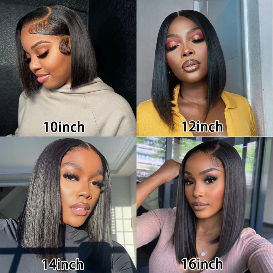 Straight Lace Front Wig Bob Wig Brazilian Wigs In Short Promotion Bone Straight Lace Closure 100% ISEE Human Hair Wigs For Sale