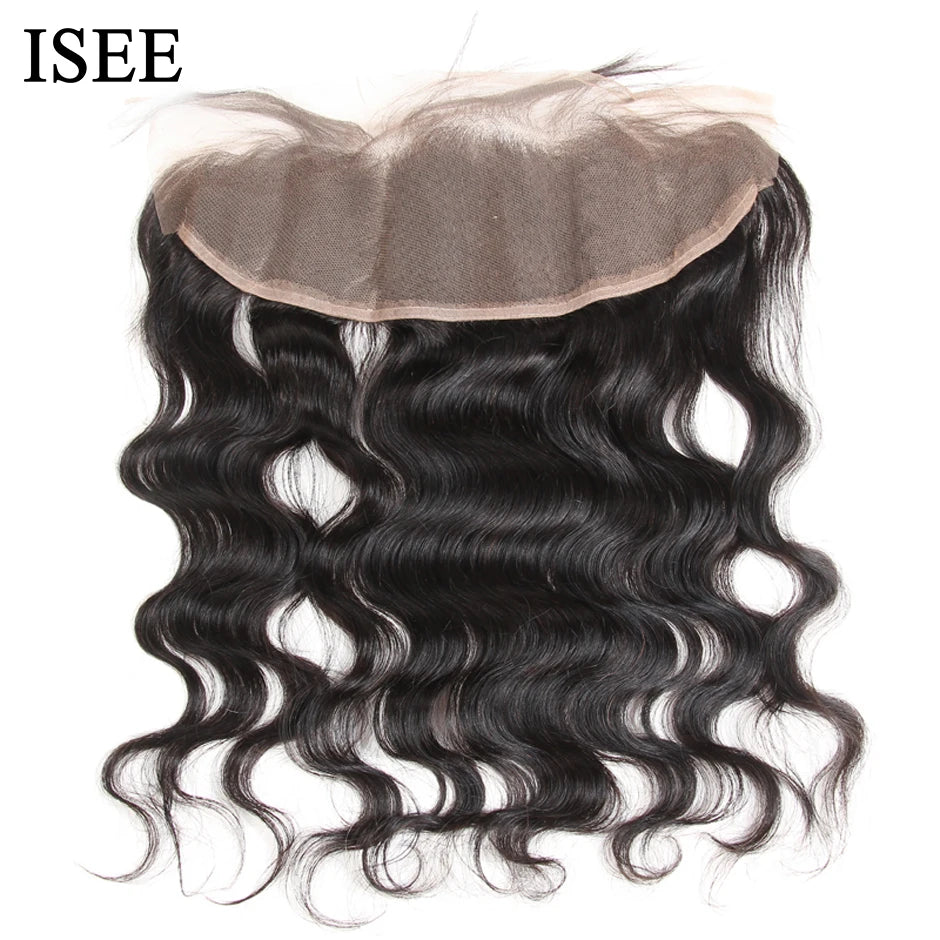 ISEE HAIR Malaysian Body Wave Lace Frontal Closure 13*4 Lace Frontal Remy Human Hair Weaves Ear To Ear Free Part With Baby Hair