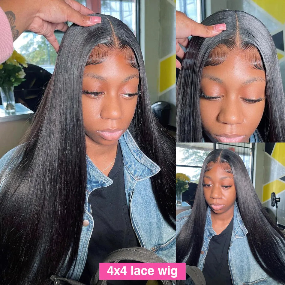 4x4 5x5 Lace Closure Wig Glueless Wigs Ready To Wear Human Hair Straight Lace Front Wigs For Women 13x4 13x6 Hd Lace Frontal Wig