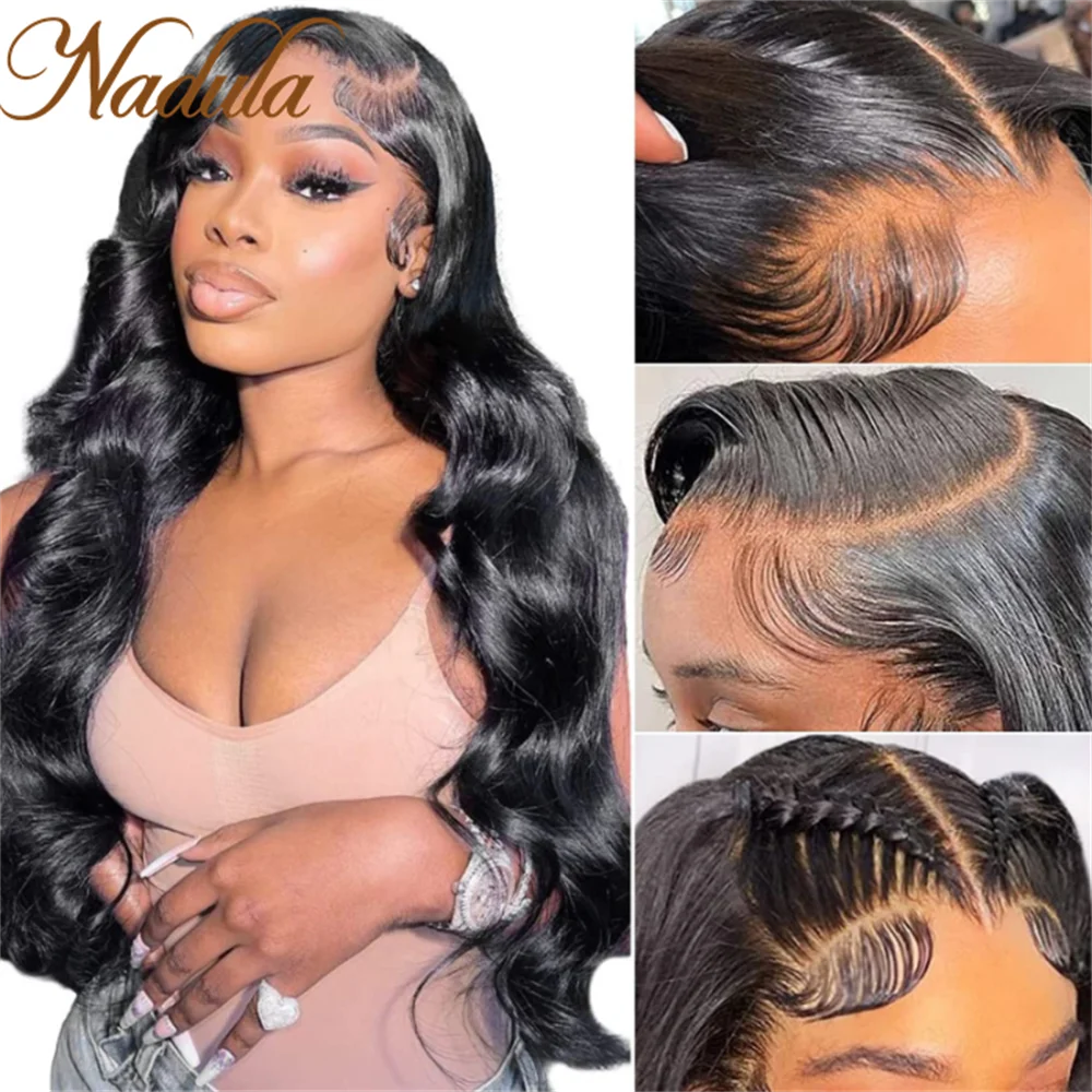 Nadula Hair 13x4 Lace Front Wig Body Wave13X4 Lace Pre Cut Upgrade Breathable Cap Virgin Human Hair High Quality