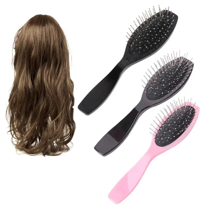 Professional Anti Static Steel Comb Brush For Wig Hair Extensions Training for H