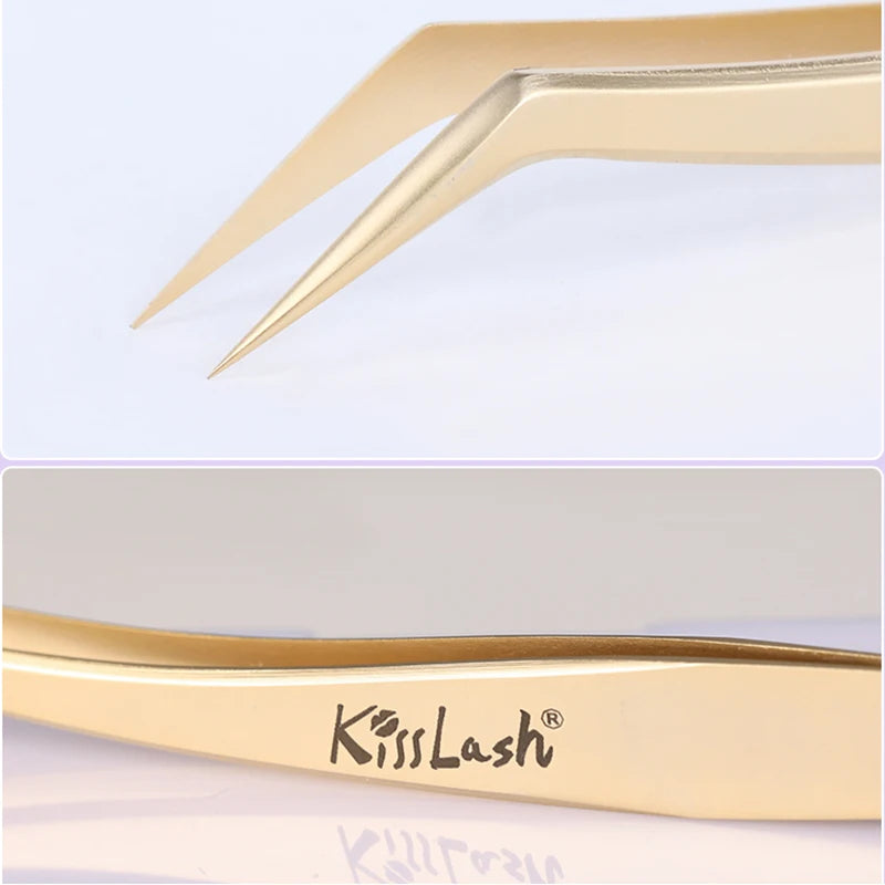 Eyelash Extension Tweezers for Classic Lashes Easy Fan Lash Russian Volume Eyelashes High Precision tweezer custom logo