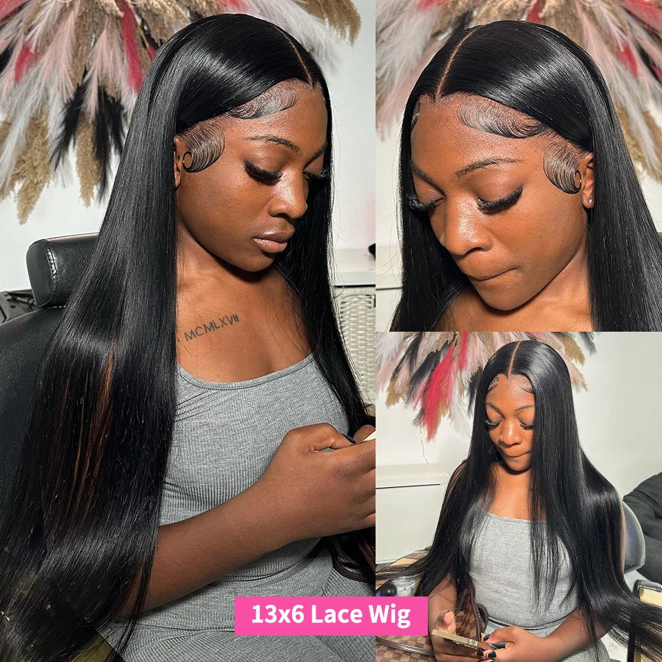 Addictive Brazilian 30 40 Inch Straight 13X4 Lace Front Human Hair Wigs13x6 Transparent Hd Lace Frontal Wig 5x5 Glueless Wig