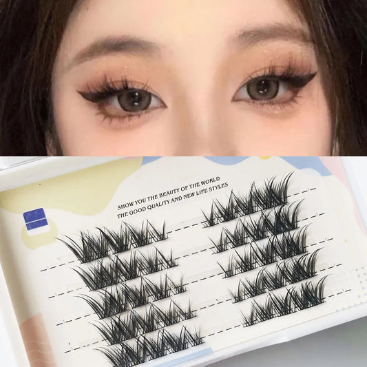 5 Row Manga Lashes False Eyelashes Bundle Eyelashes Clusters Fox Eye Natural Makeup Supplies