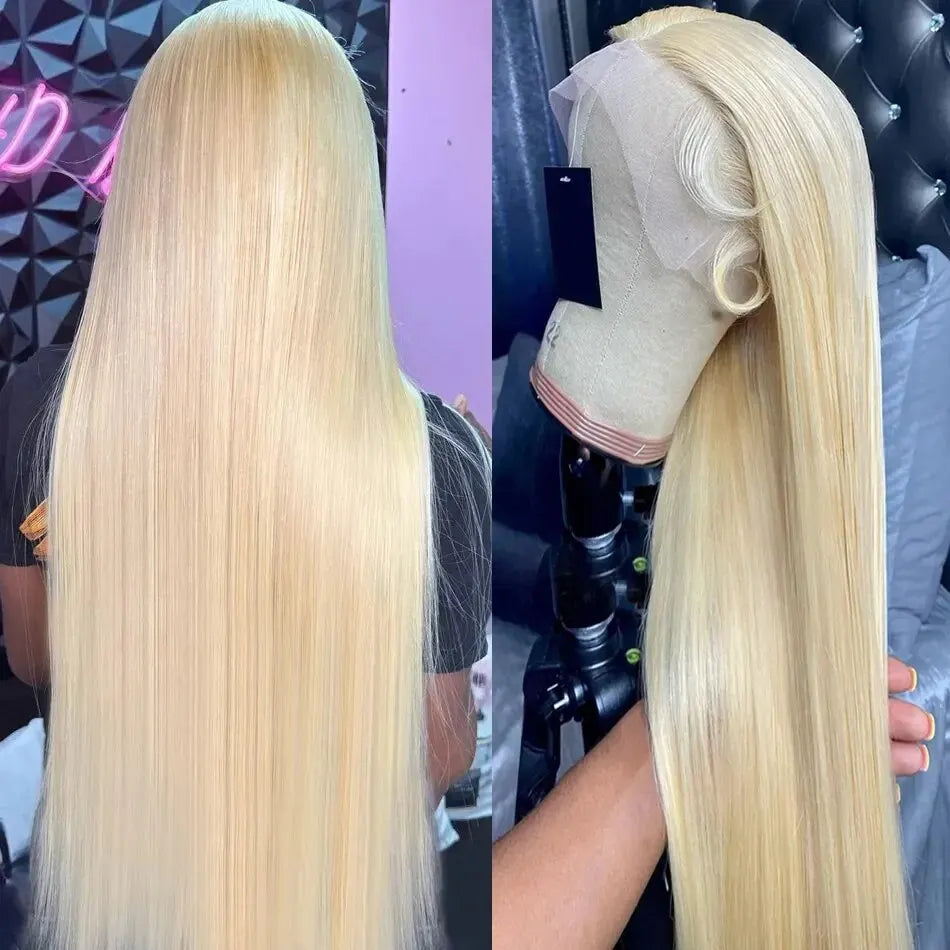 613 Honey Blonde 13x6 HD Transparent Lace Front Human Hair Wigs For Women 30 40 Inch Straight 13x4 Lace Frontal 5x5 Closure Wig