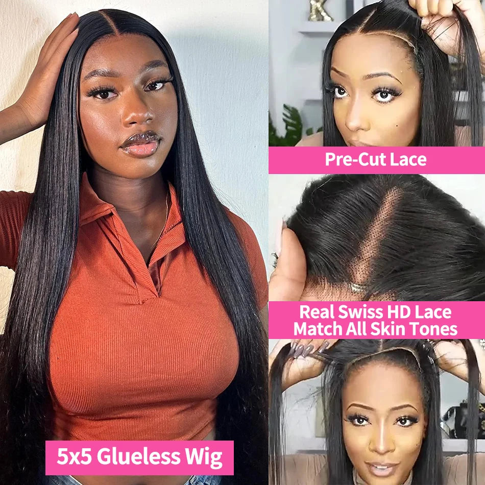 Addictive Brazilian 30 40 Inch Straight 13X4 Lace Front Human Hair Wigs13x6 Transparent Hd Lace Frontal Wig 5x5 Glueless Wig