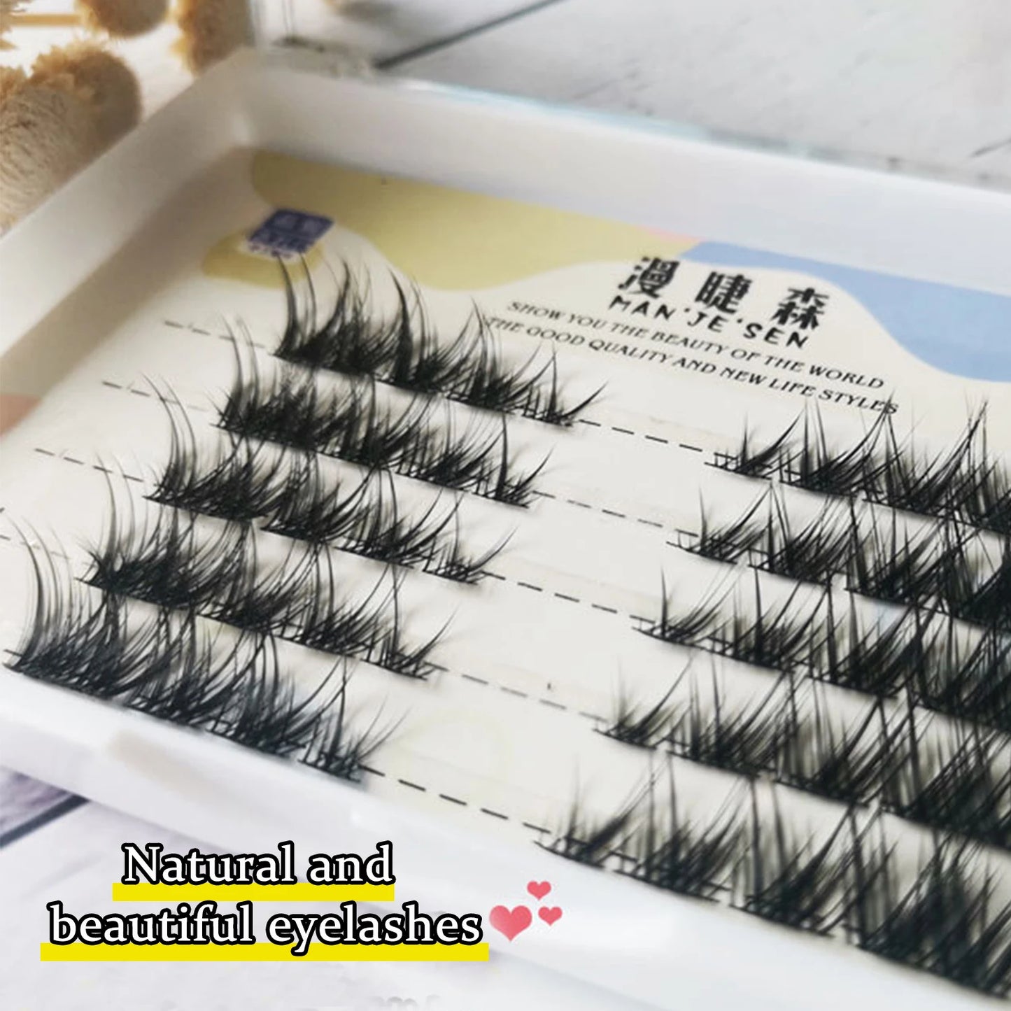 5 Row Manga Lashes False Eyelashes Bundle Eyelashes Clusters Fox Eye Natural Makeup Supplies