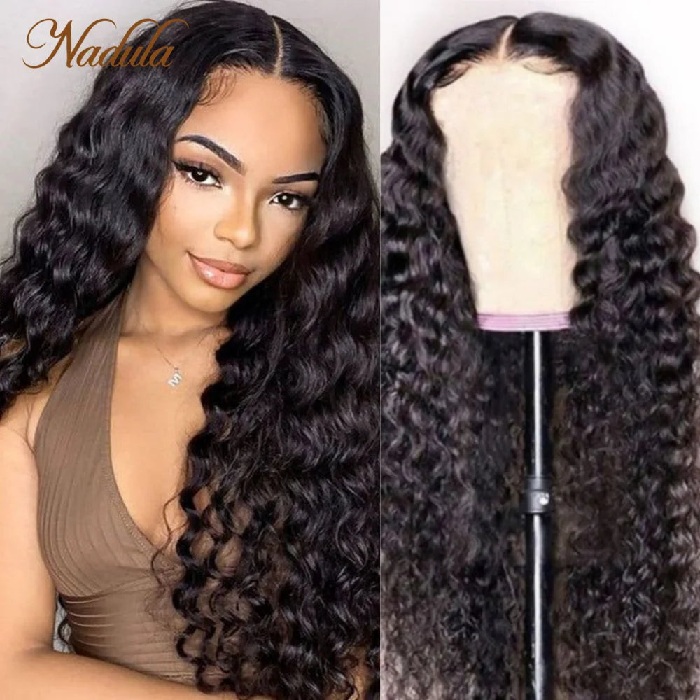 Nadula Hair 6x4.5 Pre Cut Lace Closure Wig Water Wave Wear & Go Wig With Bleach Knots Glueless Air Wig Upgrade Breathable Cap