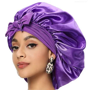 Women Silk Sleeping Cap Night Hat Head Cover Bonnet Satin For Curly Hair Care Beauty Maintenance Designer Hair Care Styling