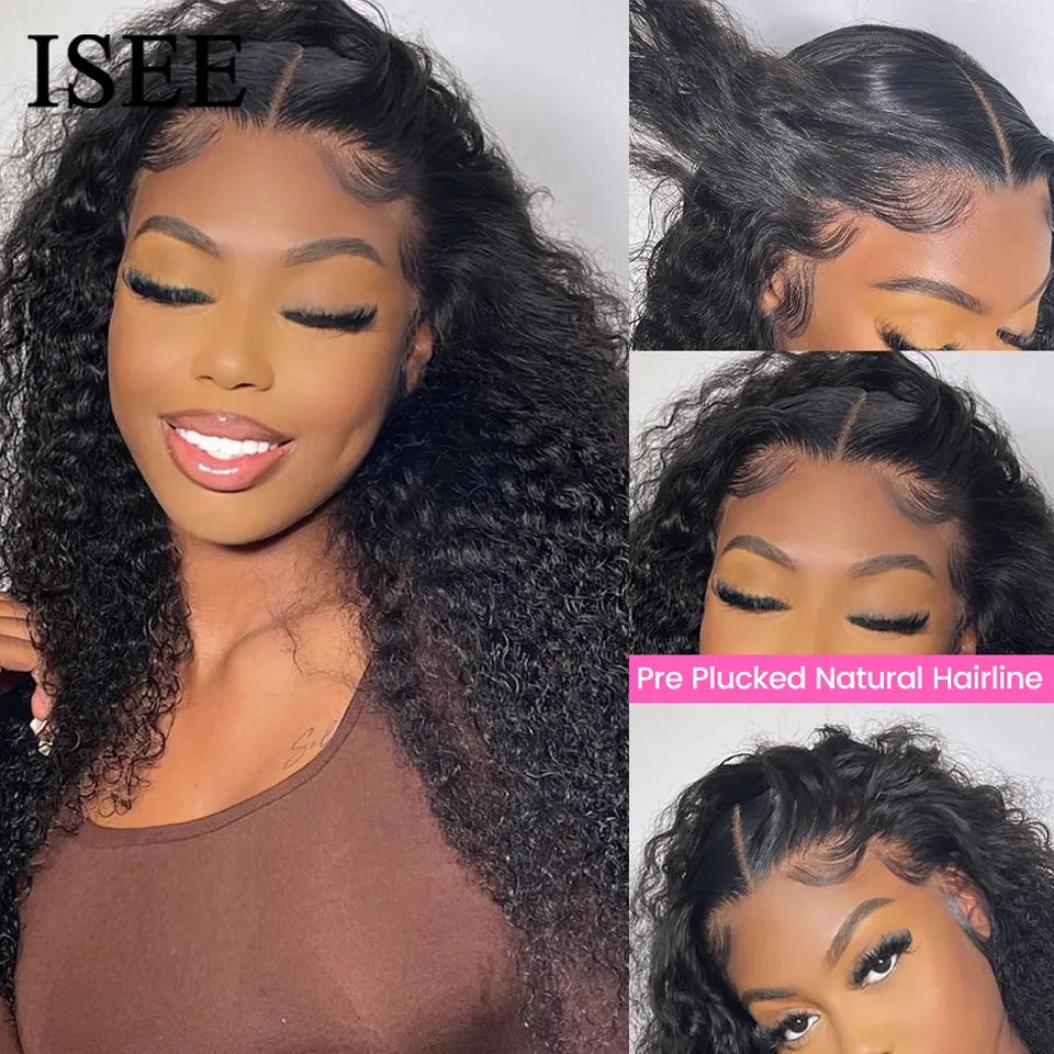 Wear Go Wig ISEE Hair Mongolian Water Wave 6x4 Glueless Preplucked Human Wigs Ready To Go Pre Cut Lace Easy Install HD Lace Wigs