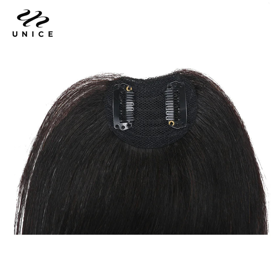 UNice Clip In Bangs Straight Extensions Human Hair