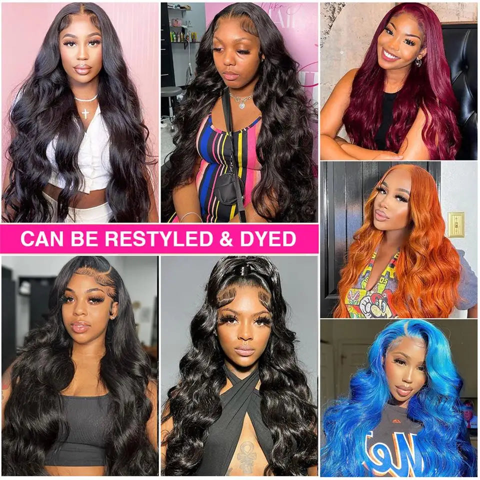 13x4 Lace Frontal Wig Brazilian Body Wave HD Glueless 5x5 Closure Wig PrePlucked For Women AliPearl Human Hair Wigs 180% Density