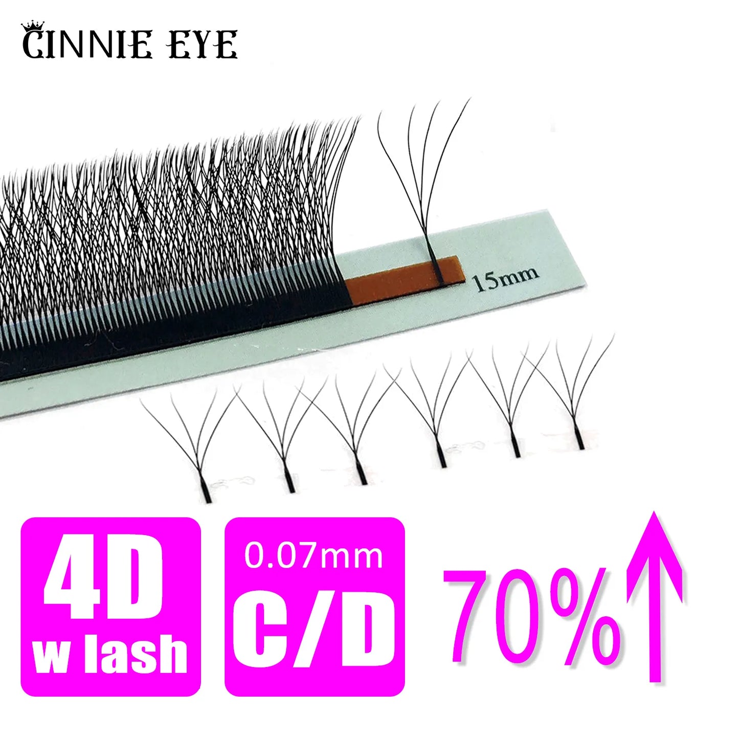 W Lash Extension 4D Mix8-15 Natural W Cilios Eyelash Supplies 5D W Clover Easy Fans Wholesale False Lash Smoky Cat Eye Mink Lash