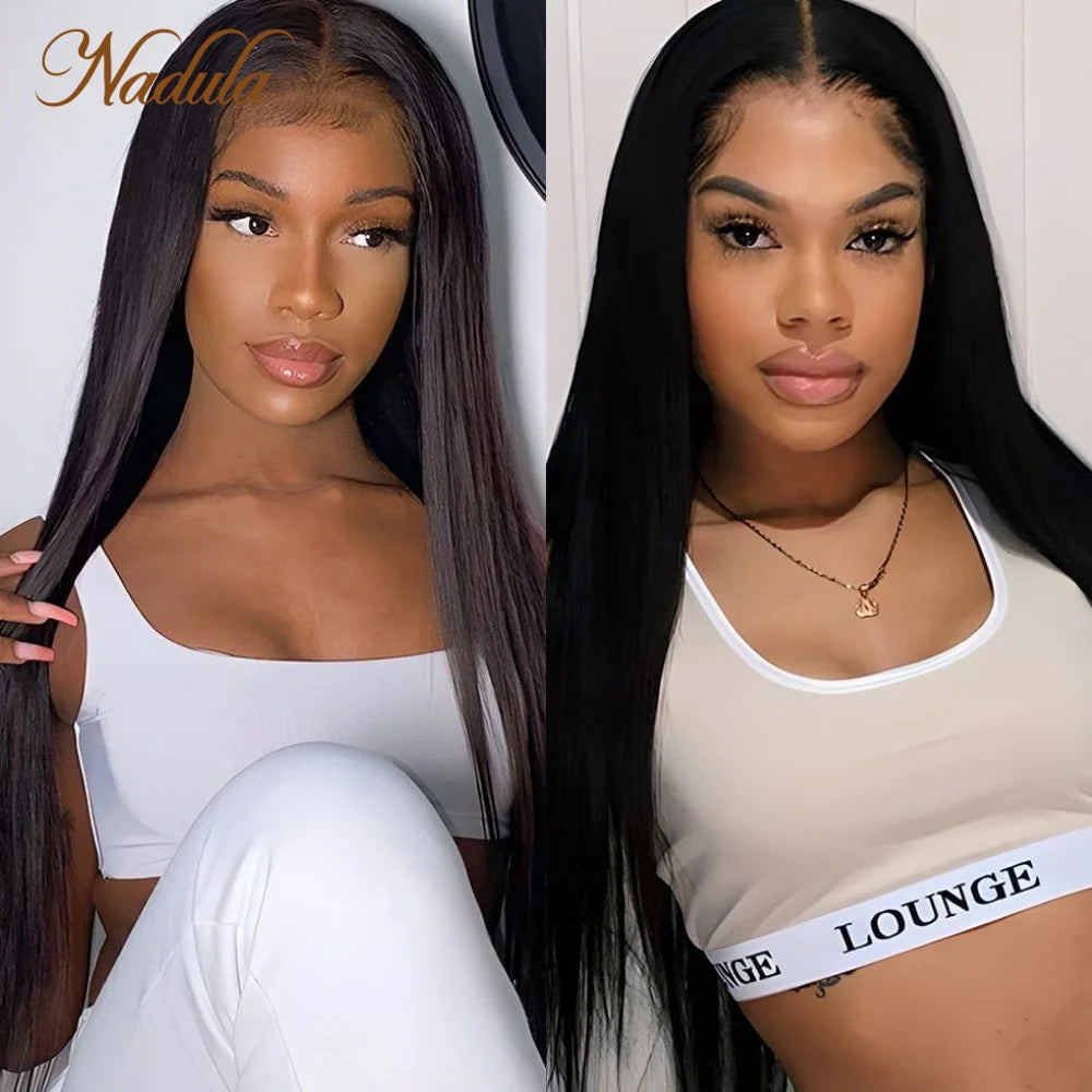 Nadula Hair 7x5 Bye Bye Knots Wig Pre Cut Lace Closure Wig Straight Wear Go Gluless Wig Pre-plucked Hairline