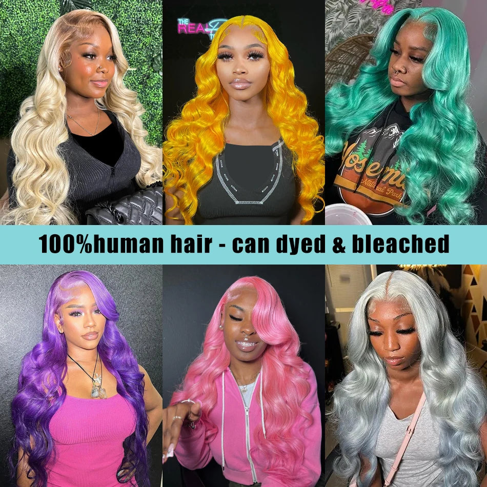 613 Honey Blonde 13x6 HD Transparent Lace Front Human Hair Wigs For Women 30 32 Inch Body Wave 13x4 Lace Frontal 5x5 Closure Wig