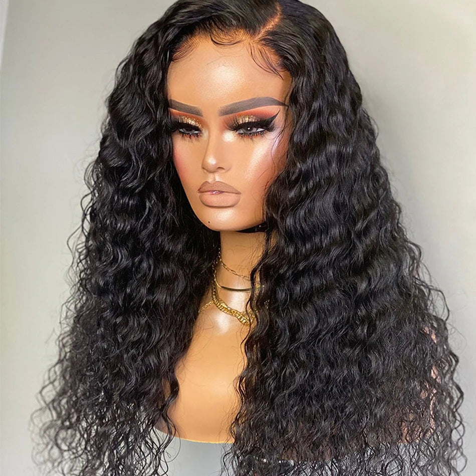 Tuneful Glueless Wigs Human Hair Ready To Wear 5x5 HD Transparent Lace Closure Deep Wave Glueless Human Hair Wigs Wear And Go