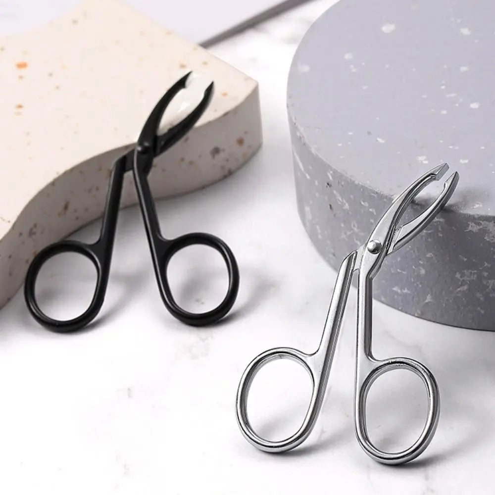 Stainless Steel Elbow Eyebrow Pliers Clip Scissors Tweezers Straight Pointed Professional Eyebrow Plucking Makeup Beauty Tools