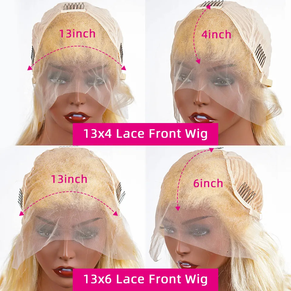 613 Hd Lace Frontal Wig 13x6 Human Hair Wigs For Women Brazilian Hair Pre Plucked 30 Inch 13x4 Blonde Body Wave Lace Front Wig