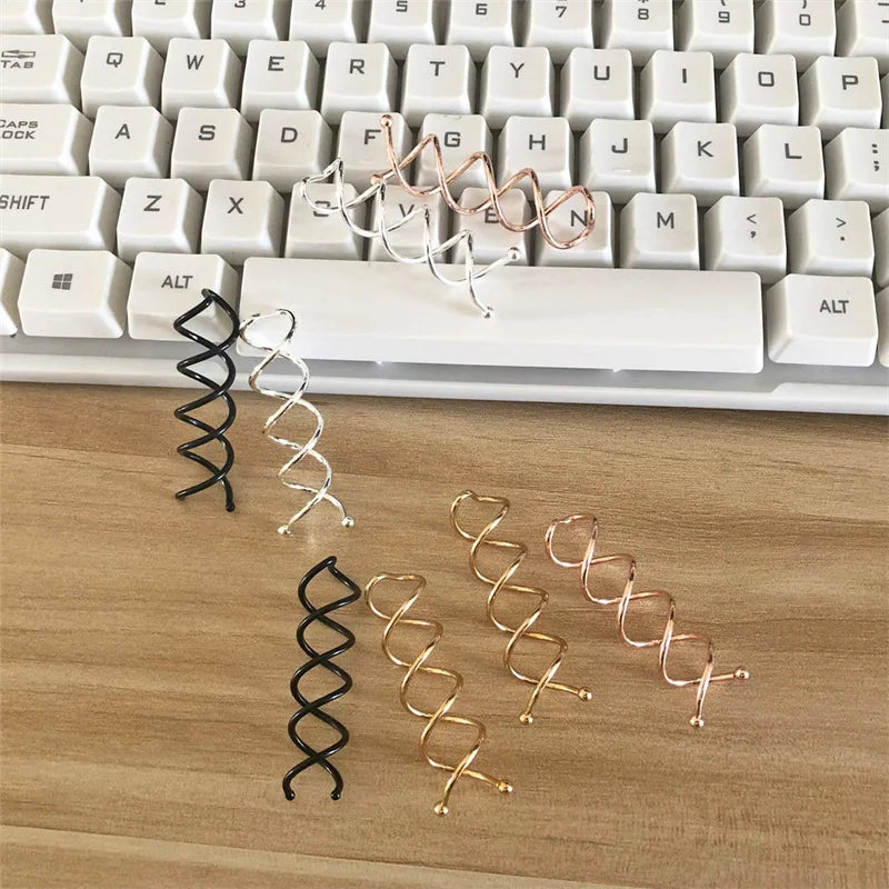 10pcs Metal Spiral Pin Hair Clip Twist Comb Hairpins Brooches Bobby Bun Stick Pick for Women Girl Wedding Accessories Ornaments