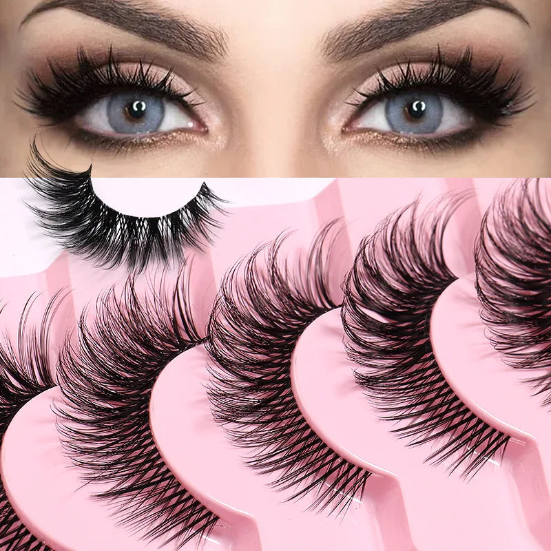 Fox Eye Eyelashes Cat Eye Lashes Winged End Eye Elongated Eyelashes Fluffy Soft Natural Long Faux Mink Fake Lashes Faux Cils