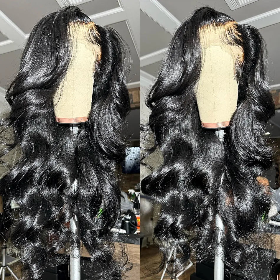 Body Wave 13x4 13x6 Transparent Lace Front Human Hair Wigs Brazilian Remy 40 Inch Water Wave Frontal For Women 5x5 Closure Wig