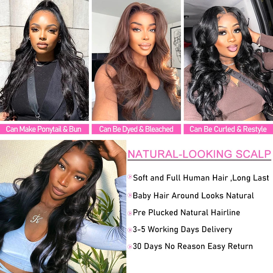 Peruvian Body Wave Lace Front Wig 4x4 Body Wave Lace Closure Wigs For Women Human Hair Wigs ISEE HAIR 13X4 Lace Frontal Wigs