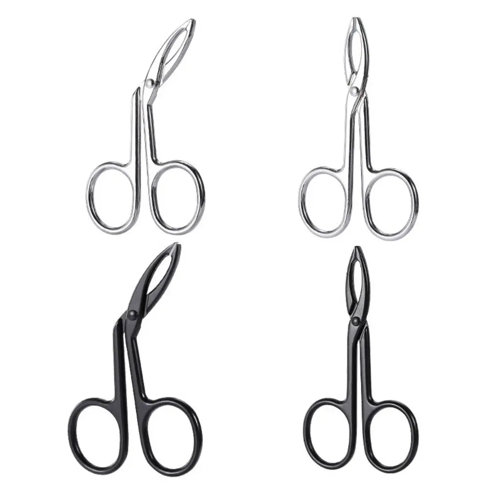 Stainless Steel Elbow Eyebrow Pliers Clip Scissors Tweezers Straight Pointed Professional Eyebrow Plucking Makeup Beauty Tools