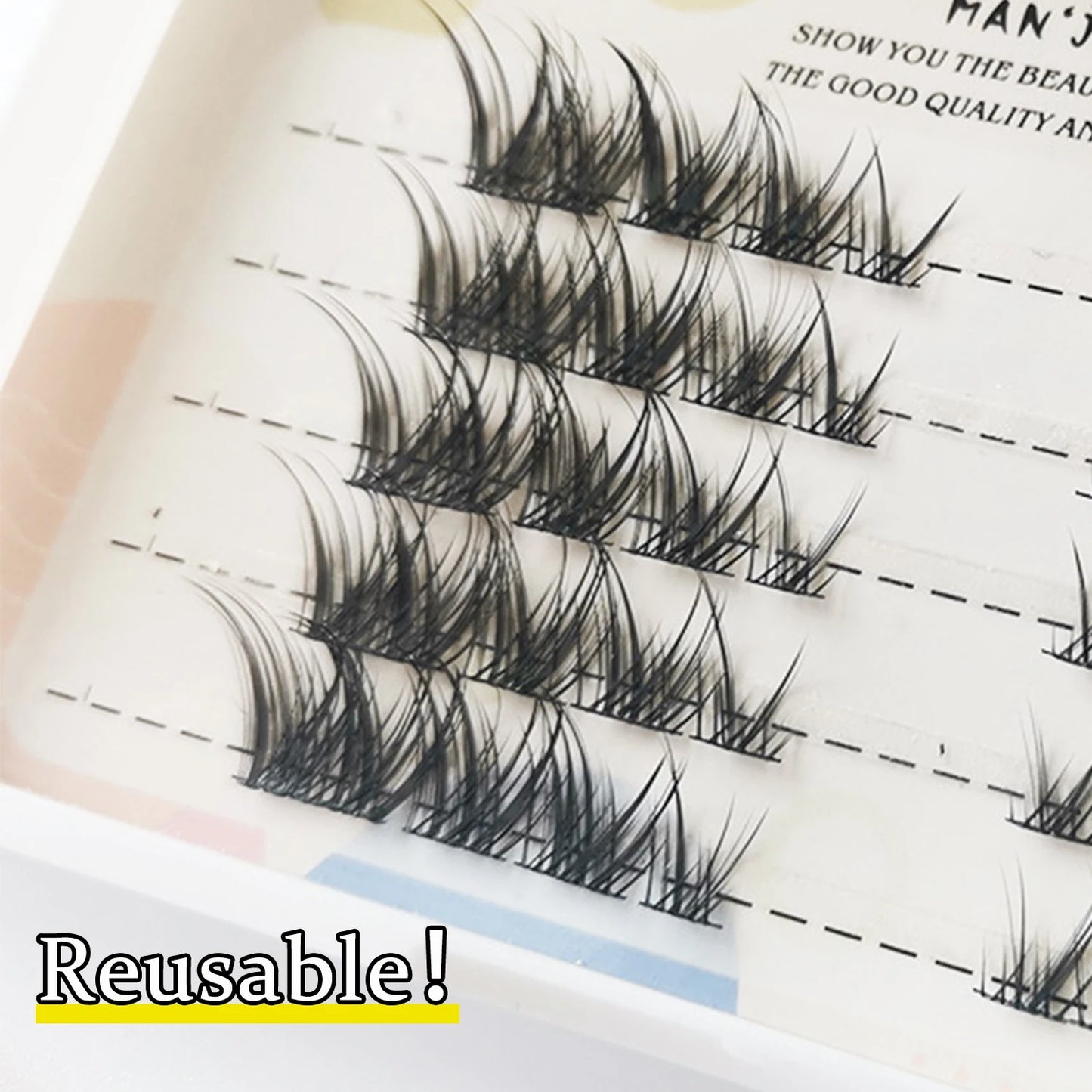 5 Row Manga Lashes False Eyelashes Bundle Eyelashes Clusters Fox Eye Natural Makeup Supplies