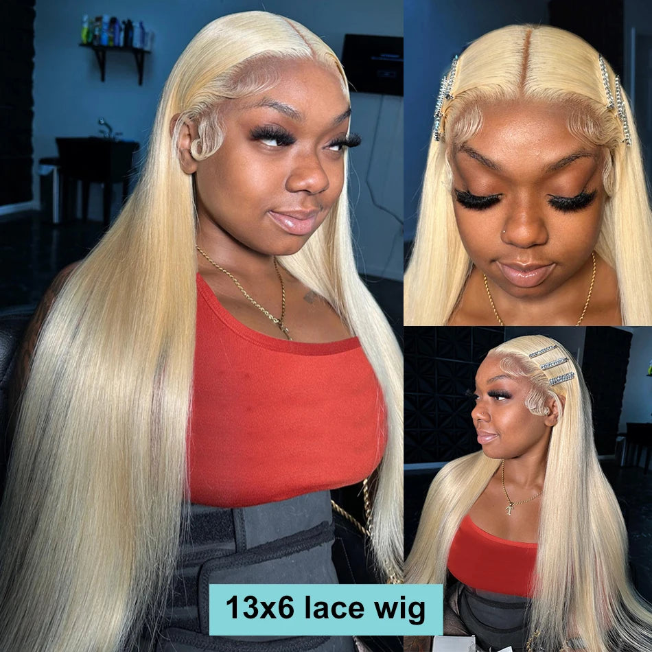 613 Honey Blonde 13x6 HD Transparent Lace Front Human Hair Wigs For Women 30 40 Inch Straight 13x4 Lace Frontal 5x5 Closure Wig